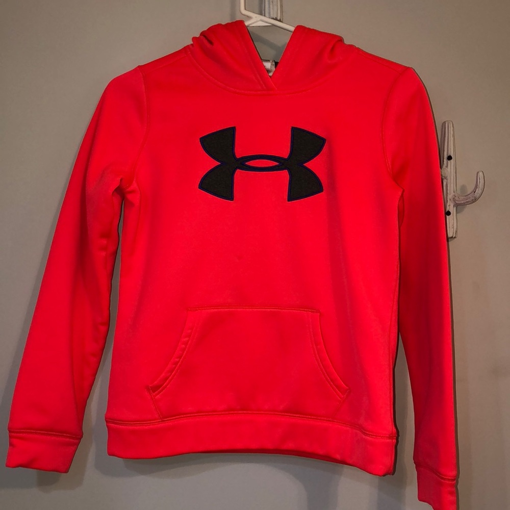 Neon pink under armor hoodie